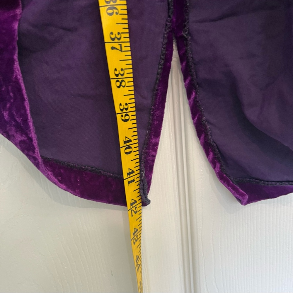 VINTAGE Purple Crushed Velvet Velour Scallop Women's PLUS Formal Holiday Dress - Picture 10 of 11